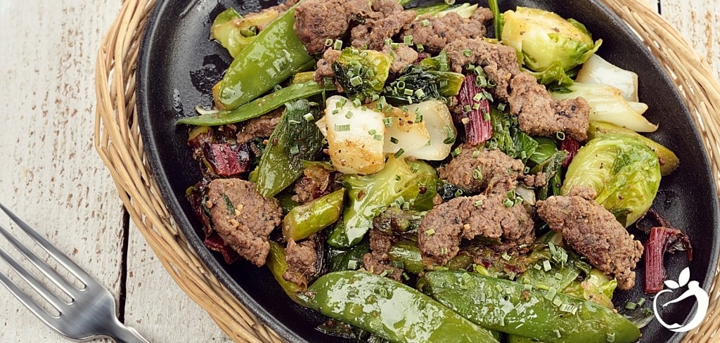 Ground Beef and Kale Skillet