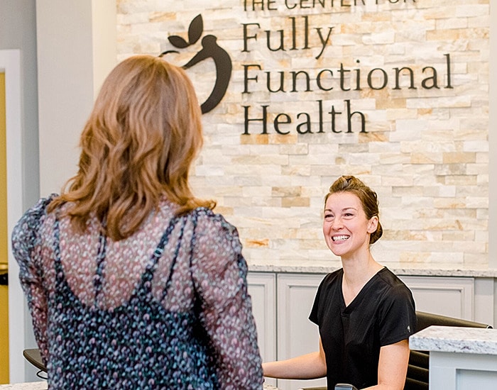 Reception at Fully Functional Health clinic.