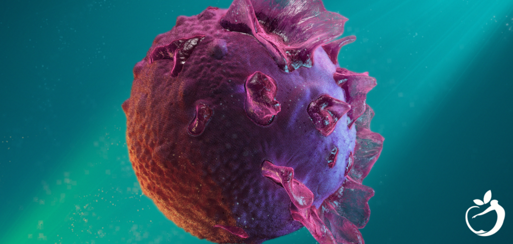 close-up of the Reactivated Epstein Barr Virus
