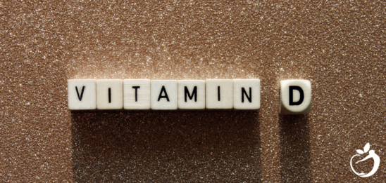 Blog Post Header Image - Health Benefits of Vitamin D. Image of scrabble pieces spelling out: 