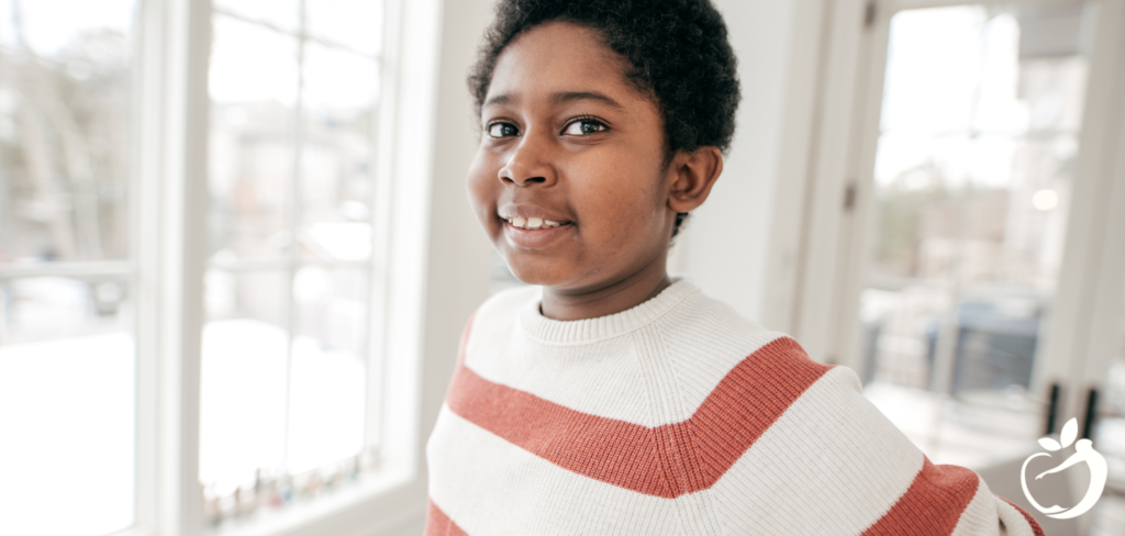 Child smiling at camera