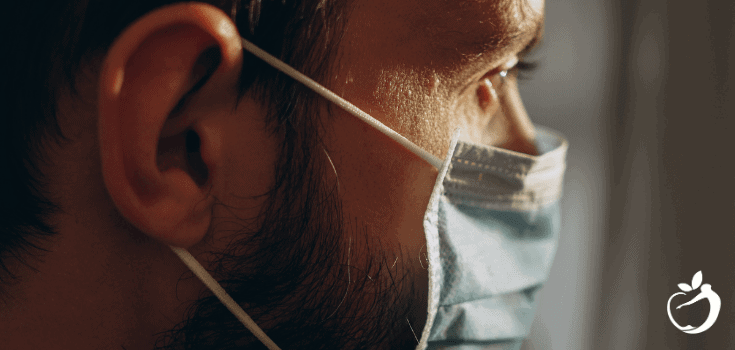 man wearing a medical mask