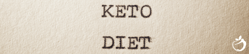 the words 'keto diet' typed on a piece of paper