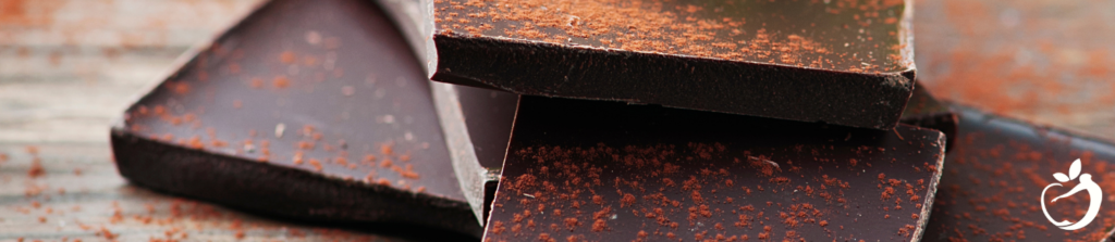 Dark Chocolate sprinkled with cocoa powder