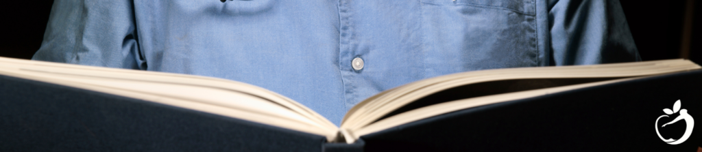 A person reading a book