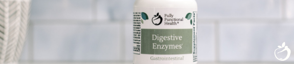 Image of our Fully Functional® Digestive Enzymes, part of our tips for improving sleep protocol.