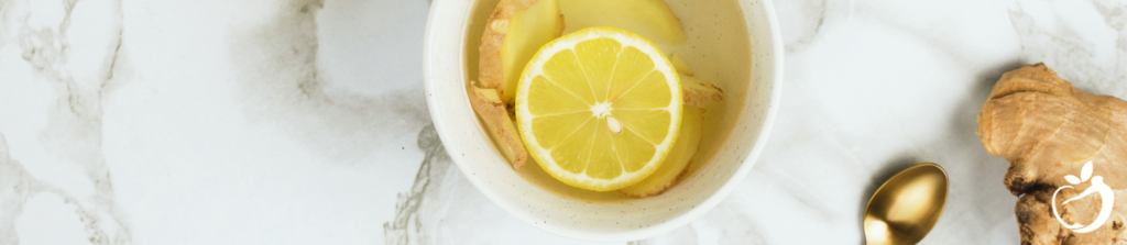 a mug of ginger lemon water/tea