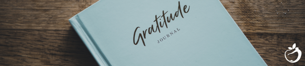 Image of a gratitude journal. 