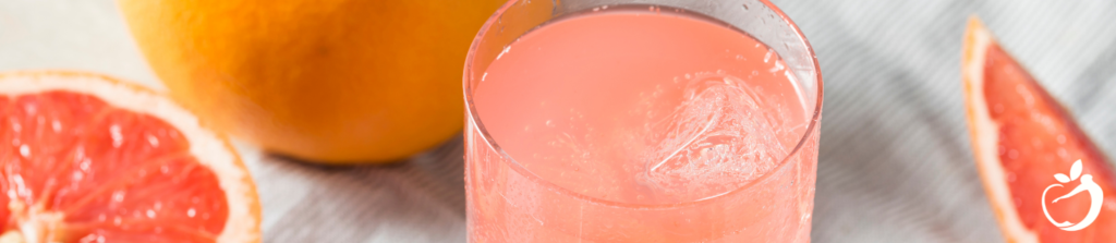 Image of grapefruit sparkling water which is often used to combat nausea.