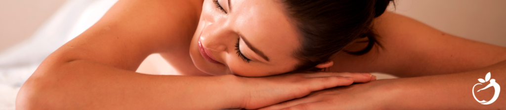 woman receiving a Biomat Therapy treatment