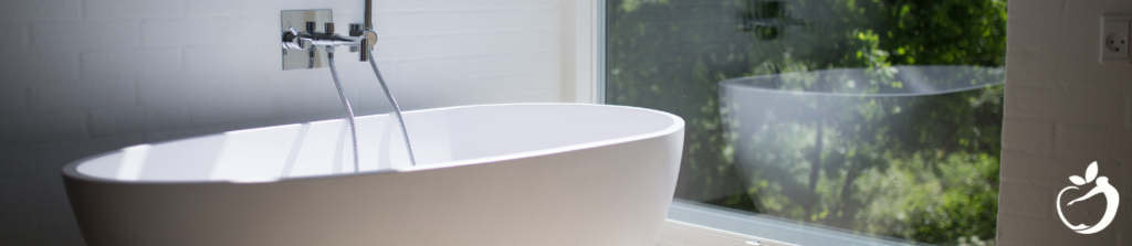 Image of a beautiful bathtub to entice taking a magnesium bath before bed.
