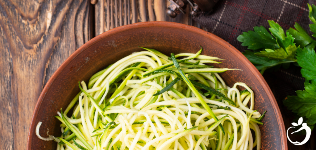 Image of Vietnamese Zucchini Noodle Salad in a bowl.