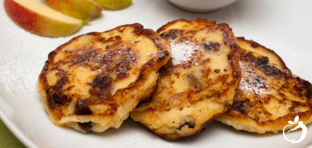 Applesauce Pancakes (Gluten-Free Vegan Pancake Recipe) on a plate