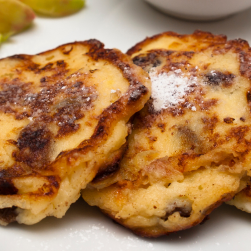 Image of Applesauce Pancakes (Gluten-Free Vegan Pancake Recipe) on a plate.