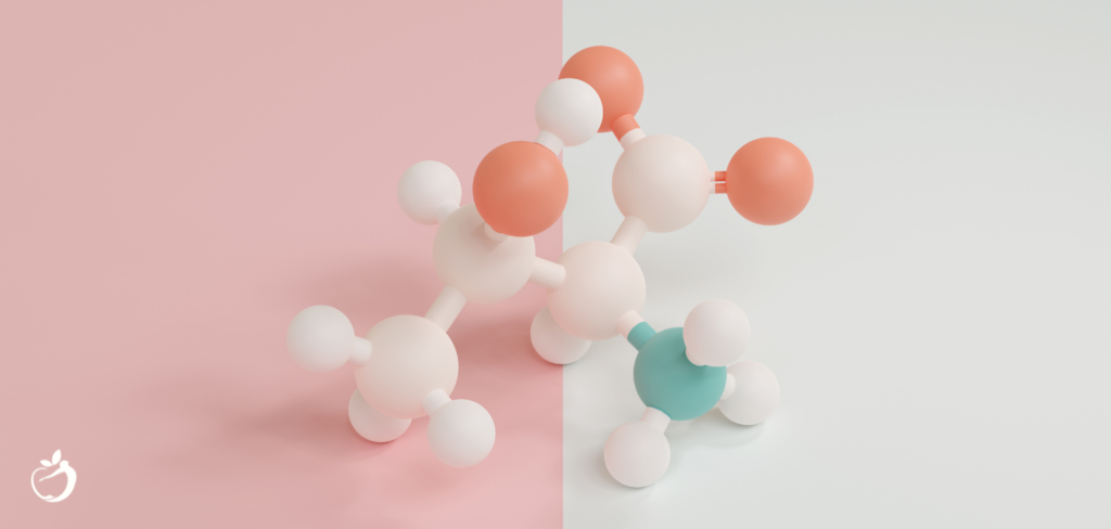 computer render of molecules